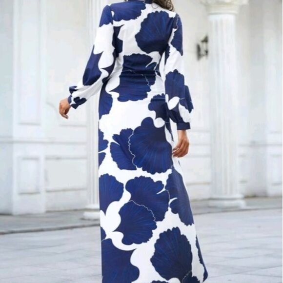 BOHEMIAN PREMIUM BRAND AND QUALITY PLANTS PATTERN SHIRT STYLE MAXI DRE… - Picture 2 of 9